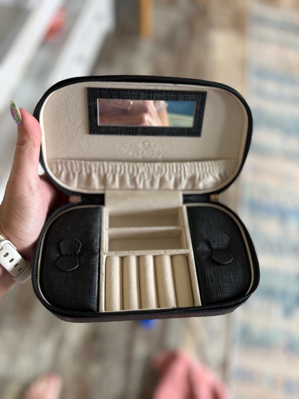 2 for $20 sale: VLANDO black travel jewelry hard case, organizer